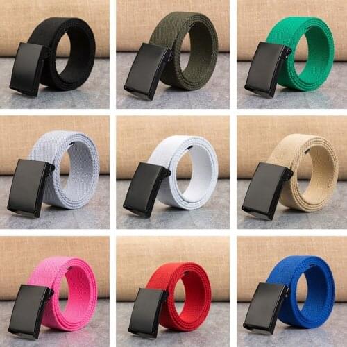 Women Mens Belts Fashion New Unisex Trousers Belts Canvas Belt Breathable Outdoor Tactical For Jeans Adjustable Waist Belt