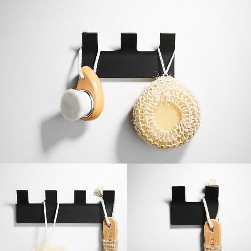 1Pc Aluminum Wall mounted Coat Hook Wardrobe Bathroom Robe Towel Hanging Rack Door Key Hanger