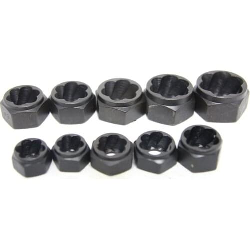 10Pcs Daed Nut Bolt Remover Stud Extractor Set Metric Broken Bolt Removal Kit
