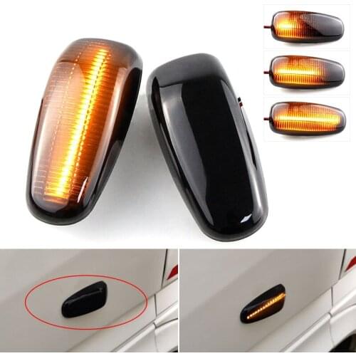 2PCS For Mercedes-Benz E-Class W124.A124.C124 1984-1998 LED Side Marker Turn Signal Indicator Dynamic Lights Lamp