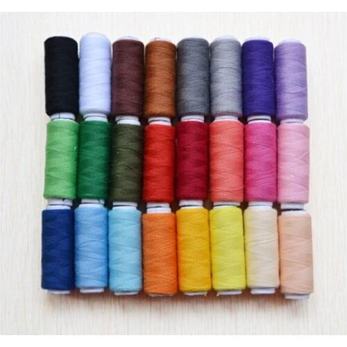 20Pcs 200 Yards Sewing Thread Polyester Machine Embroidery Hand Sewing Threads Steering-wheel DIY Craft Patch Sewing Supplies