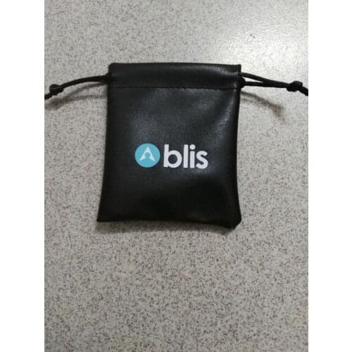 200pcs mall drawstring bags PU leather jewelry bags 8*9cm jewelry storage bags wholesale with 2 color printing and free shipping