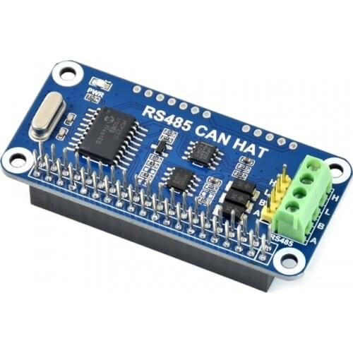 3.3V RS485 CAN HAT GPIO for Raspberry Pi, Onboard SN65HVD230 MCP2515 Supports Stable Long-Distance Communication