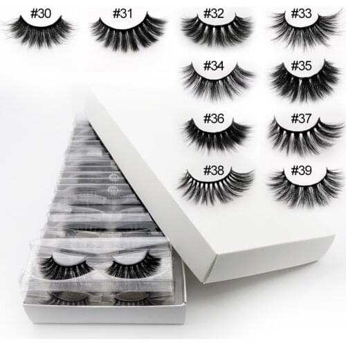 50pcs Wholesale False Eyelashes 3d Mink Lashes Natural Mink Eyelashes Fluffy False Lashes Mink cilios Wholesale Eyelashes