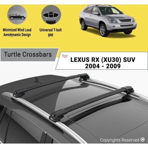 BARS FOR LEXUS RX (XU30) SUV 2004 - 2009 ALUMINUM ALLOY SIDEBARS CAR ROOF RACK LUGGAGE CARRIER CROSSBAR