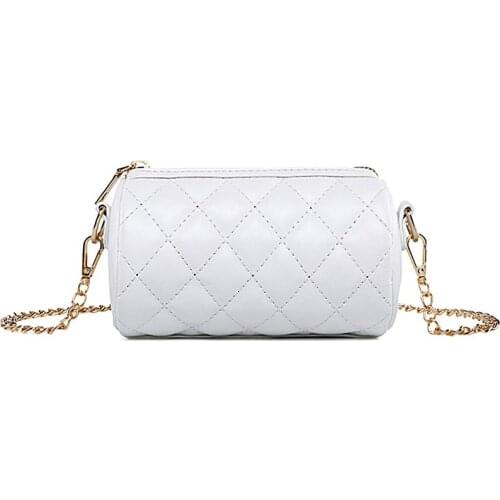 Beaocly Women Small Messenger Bag Plaid Pu Leather Womne Chain Shoulder Bag Ladies Tote Female Phone Bag Wallet Solid Handbag