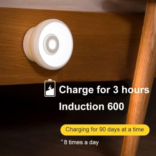 Wireless LED Night Lights PIR Motion Sensor Intelligent Cabinet Light For Kitchen Room Staircase Closet Portable Charging Decor