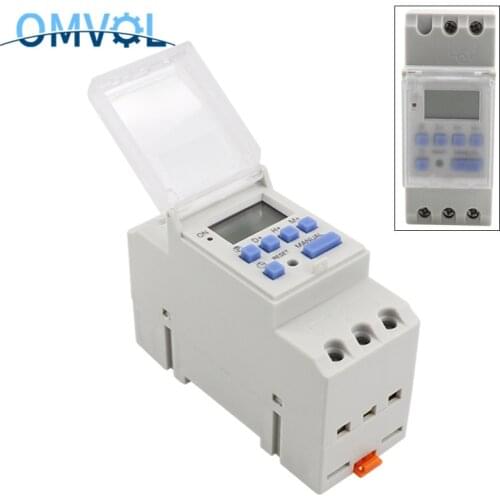 Electronic Weekly 7 Days Programmable Digital TIME SWITCH Relay Timer Control AC 220V 16A Din Rail Mount THC15A