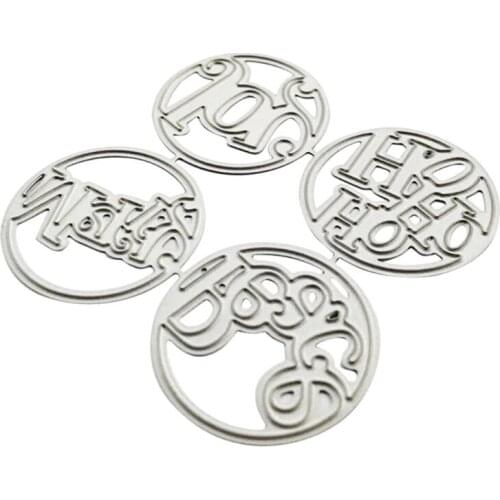 Merry Happy Joy Metal Cutting Dies Stencil Scrapbooking DIY Album Stamp Paper