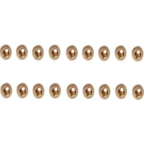 Set Of 18 Gold Guitar String Mounting Ferrules Bushings For Telecaster Guitar Replacement Parts