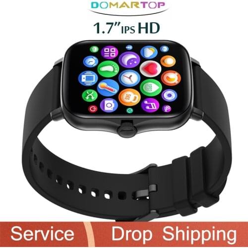 Wholesale 2021 Top1 Smart Watch Men Women P8 Plus 1.7 inch Full Touch Fitness Tracker 190mAh Long Battery Smartwatch Y20 PK P8
