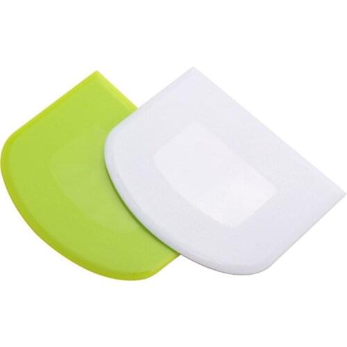 Plastic Pastry Cutter Pizza Dough Scraper Cake Spatulas Tools Fondant White Trapezoid Bread Baker Butter Knife Dropship