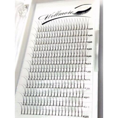 2021 New 2/3/4/5/6D Russian Volume Eyelashes Extension Long Stem Pre made Fans C/D curl Mink Lash Eyelash Individual Extensions