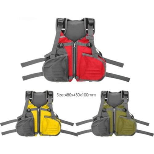 Kayak Life Jacket Fishing Life Vest Profession Tear Resistance of Fabric Yellow Red Green Free Size Less 110KG