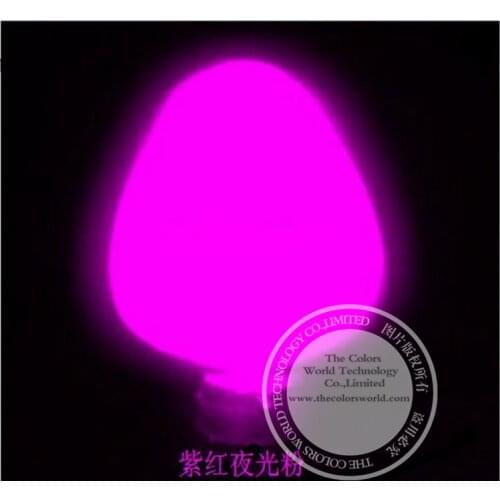 TCYG290 Glow in dark pigment Purple Red Color long last glowing, luminescent powder,Noctilucent powder