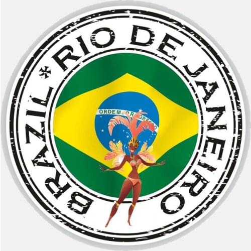 Funny Brazil Rio De Janeiro KK Motorcycle Decal Car Sticker Waterproof Reflective Pvc 12.5CM X 12.5CM