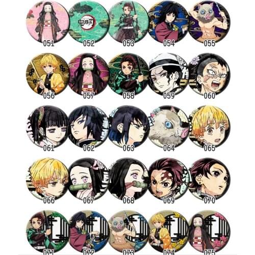 1pc 58MM Anime Demon Slayer: Kimetsu no Yaiba Tanjirou Nezuko Brooch Badge Broche