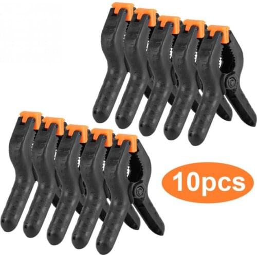 10Pcs/Set A Type Woodworking Spring Clamps Multifunctional Plastic Spring Clamps Clips DIY Woodworking Tool 4inch Black