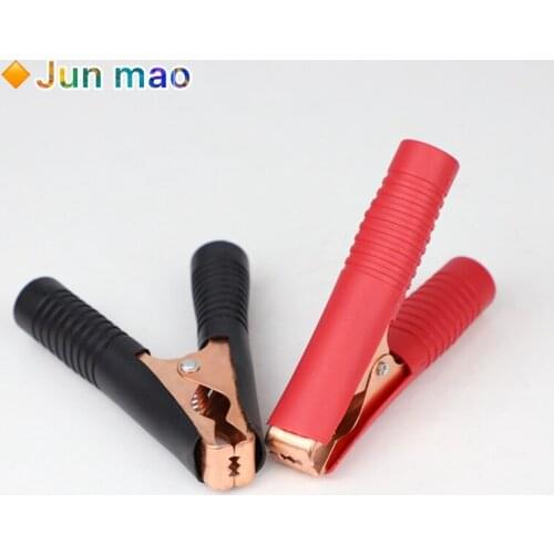 2pcs Hot Car Alligator Clips Battery Clamps Crocodile Clip 100A Red+Black