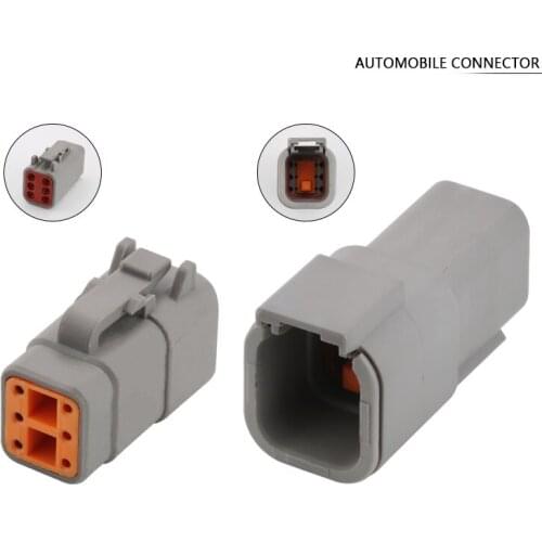20 Sets 6 Pin Way DTM Deutsch AWG Auto Waterproof Electrical Connector Enhanced Seal Shrink Boot Adapter Plug DTM04-6P DT