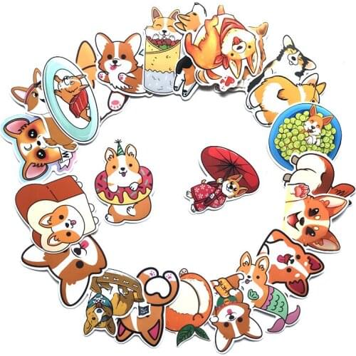 25Pcs Cartoon Keji Stickers For Suitcase Skateboard Laptop Luggage Fridge Phone Car Styling DIY Decal waterproof Sticker