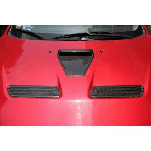 3PCS Carbon Fiber Direct Hood Scoop Bonnet Intake Vent Intake Ducts Cover CS Fit For Mitsubishi Evolution EVO X 10 2008-2015 14