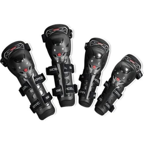 4pcs/set Scoyco Brand Upgrade Motorcycle Knee Protector Cycling Elbow Guard Motocross Rodilleras