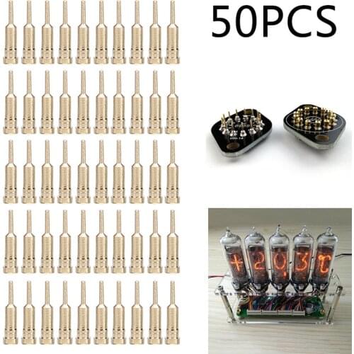50pcs/set 0.8mm Dia Tube Pins Nixie/VFD Tube Socket Female Pin for IN-14 IN-16 QS18-12 QS16 YS13-3