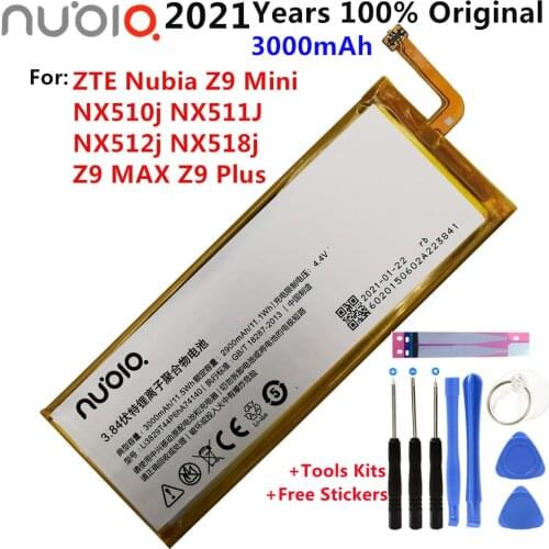 3.84V 3000mAh Li3829T44P6hA74140 For ZTE Nubia Z9 Mini NX510j NX511J NX512j NX518j Z9 MAX Z9 Plus Battery