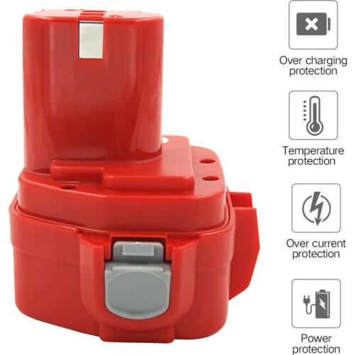 4000mAh Battery for Makita 12V PA12 12 For Makita 12V 4000mAh Ni-MH Rechargeable Battery Power Tools Bateria For Makita 12V 20