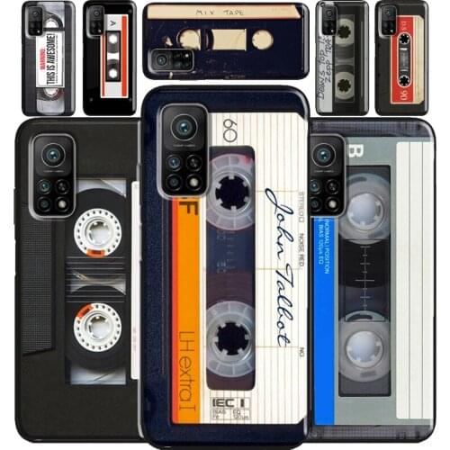 Art Cassette Tape Design For Xiaomi Mi 11 Lite Case Cover 10T Pro 11 Ultra Bumper Cover For POCO F3 M3 X3 Pro Case