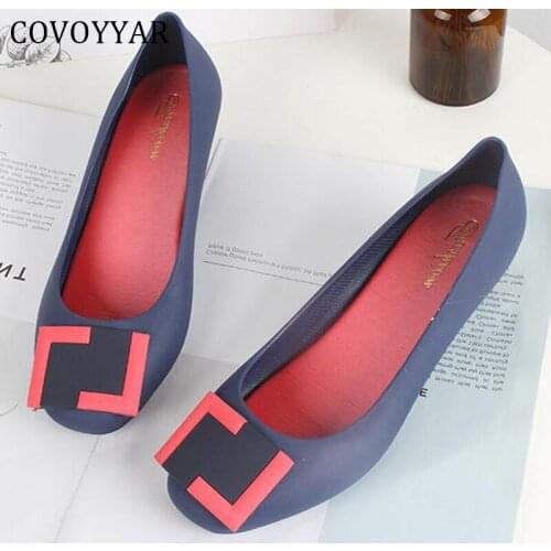 COVOYYAR Jelly Women Shoes Wedges Sandals Slip-on Loafers 2021 Fashion Pvc Waterproof Ladies Pumps Summer Casual Shoes WHH296