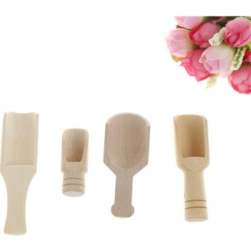 Wooden Scoops Salt Powder Spoon Bath Shower Tool Bath Salts Laundry Detergent