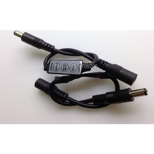 DHL200pcs/lot Mini LED dimmer12V-24V/12A 3 keys black, LED controller switch for single color LED strip light brightness adjust