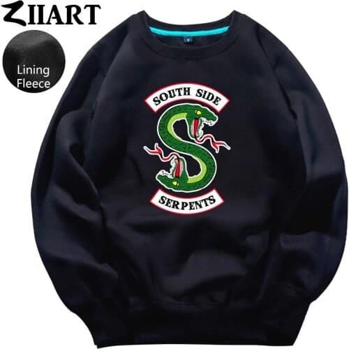 Riverdale south side serpents snake Couple Clothes Woman teenager Girl Fleece Pullover Sweatshirts ZIIART
