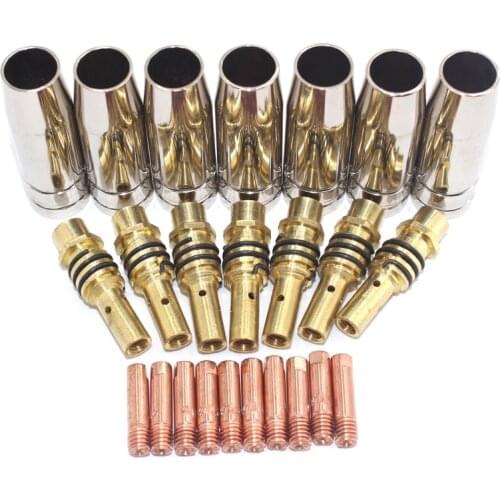 30pcs15AK Binzel torch/gun consumables electrode and Stainless steel protective cover and link rod for the MIG welding machine