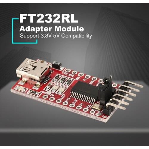 FT232RL FTDI USB to TTL Serial Adapter Module for Arduino FT232 Mini Port Support 3.3V 5V Compatibility Download Line