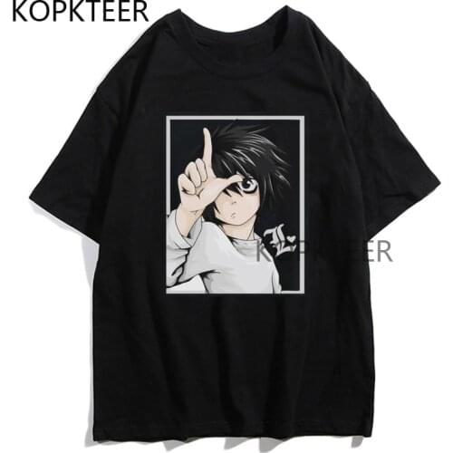 Japanese Anime Death Note Tshirts Men Women Funny Manga Print Tops 2021 Fashion T Shirts Streetwear Summer Short Sleeve T-shirts