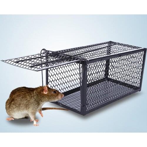 Indoor Outdoor Metal Reusable Humane Live Animal Rodent Rat Mouse Catcher Spring Cage Traps Non-toxic Rodent Pest Control Trap