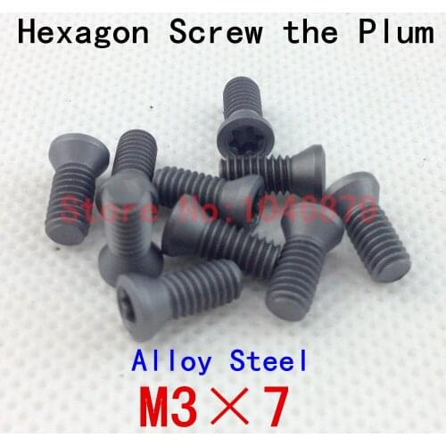 M3*7 Hexagonal screws, CNC screws, socket head cap screws, high strength, high hardness within a plum.M3*7