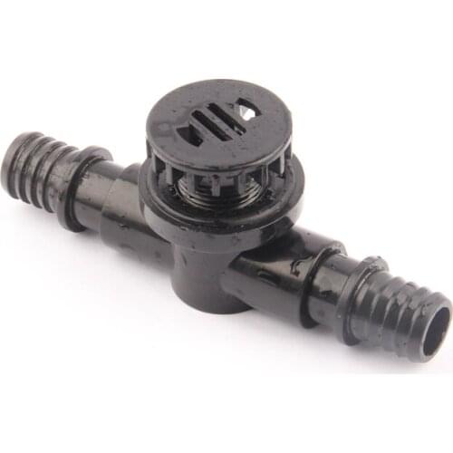 20mm Multi Function Fish Tank Tee Drainage Connectors High Efficient Drain Joint Opening Hole 25~28mm Glass Thickness 0~20mm