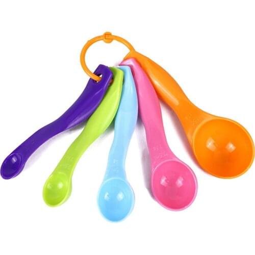 5PCS Colorful Measuring Spoon Set Double Scale Kitchen Tableware High Quality Environmentally Friendly Milk Powder Spoon #Dropsp