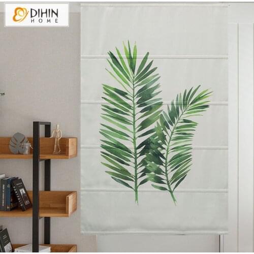 New Arrival Cotton/Linen Printed Leaf Pastoral Pattern Roman Blinds Customized Size Roller Blind Free Shipping