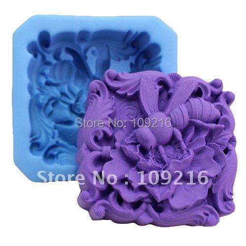 Wholesale!!!1pcs Seek Honey Bee (R0823) Silicone Handmade Soap Mold Crafts DIY Mold