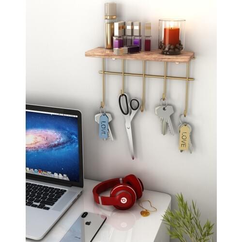 Disassemble Decorative Hanger Robe Hook Organizer Solid Shelf 2li Set