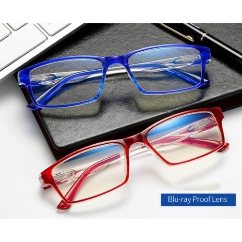 Seemfly Men Women Anti Blue Light Reading Glasses Magnifying Presbyopia Hyperopia Eyeglasses Computer Goggle Diopter 0 To +4.0