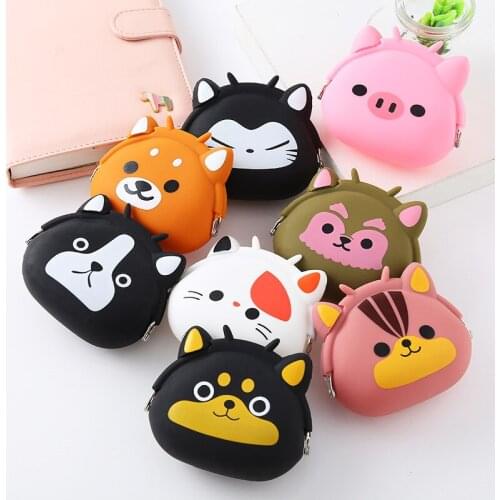 Silicone coin purse cartoon coin bag child wallet headset bag mini student small coin bag cute clutch bag