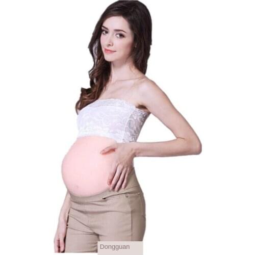 Pregnant Silicone Fake Belly Actors Use Velcro and Double Shoulder Strap Belly Props Artificial Fake Pregnant Baby Fake Belly