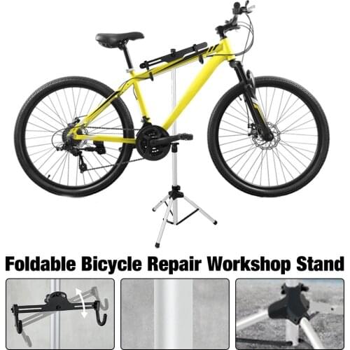 Bicycle Repair Workshop Stand Foldable Maintenance Rack Height Adjustble Extensible Bike Repair Rack for Road & Mountain Bikes