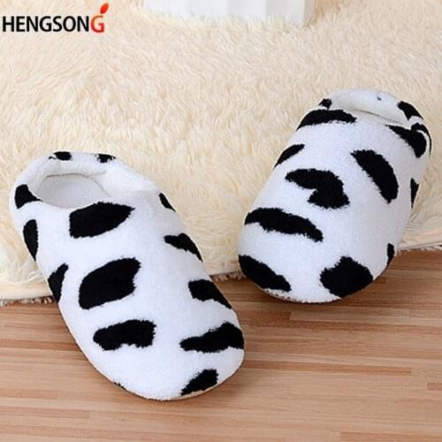 Women Winter Home Slippers Cartoon Shoes Non-slip Soft Winter Warm House Slippers Indoor Bedroom Lovers Couples Floor Shoes